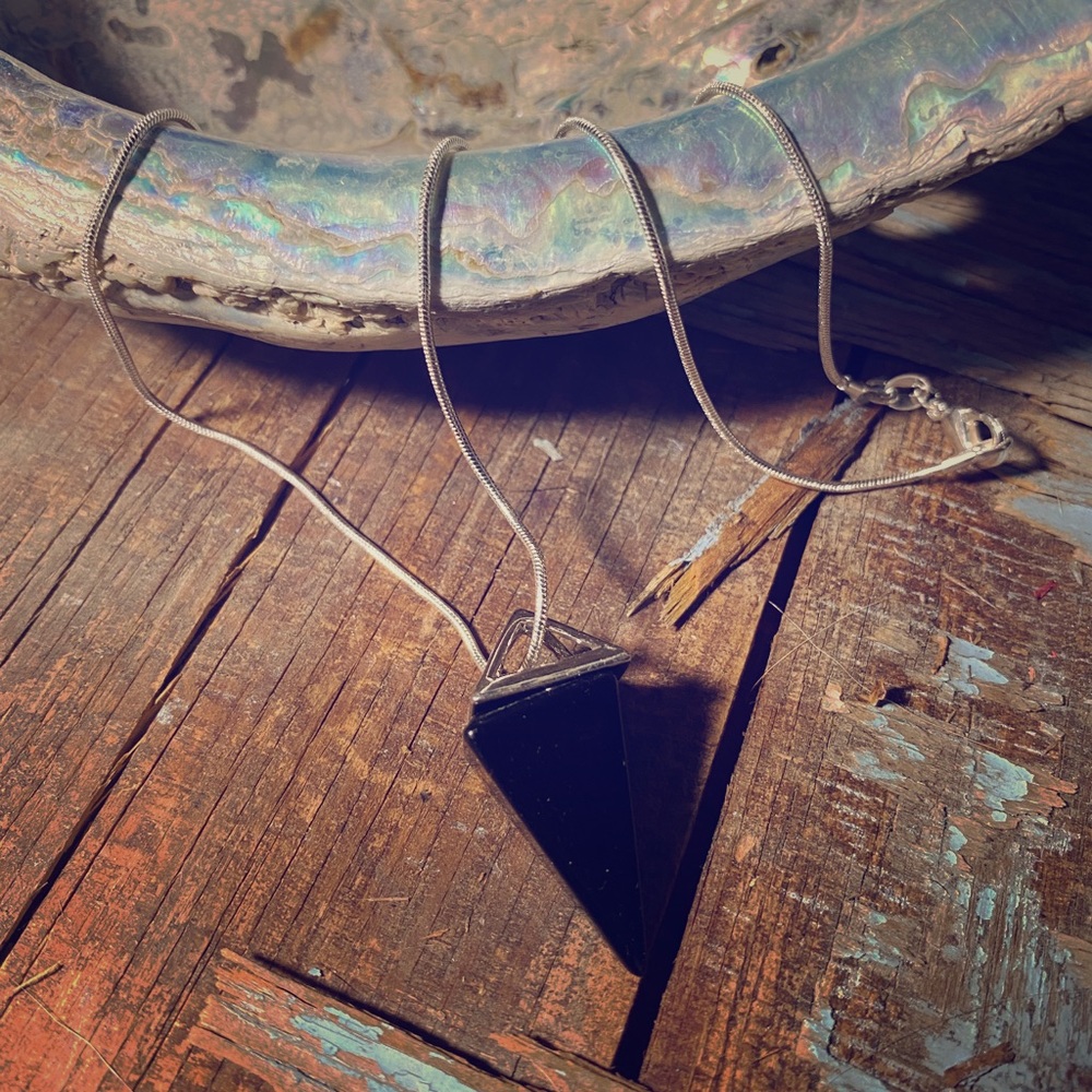 Healing Sterling and Onyx Necklace